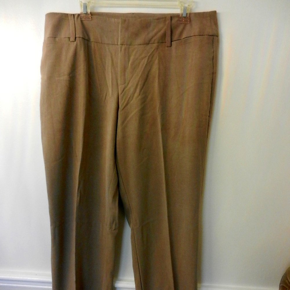 AB STUDIO  18L NEUTRAL TAN TAUPE SLACKS
